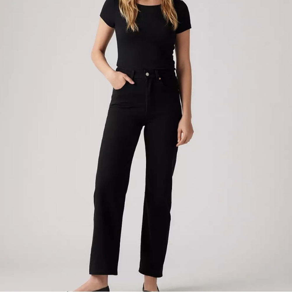 Levi's Women's Black Rib Cage Straight Ankle Jeans